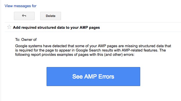 AMP data structure error