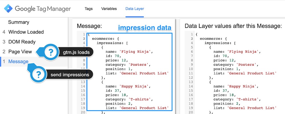 Impressions before PageView